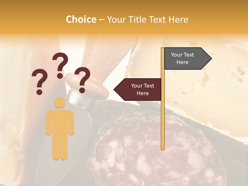 Food Salami Chopping Board PowerPoint Template