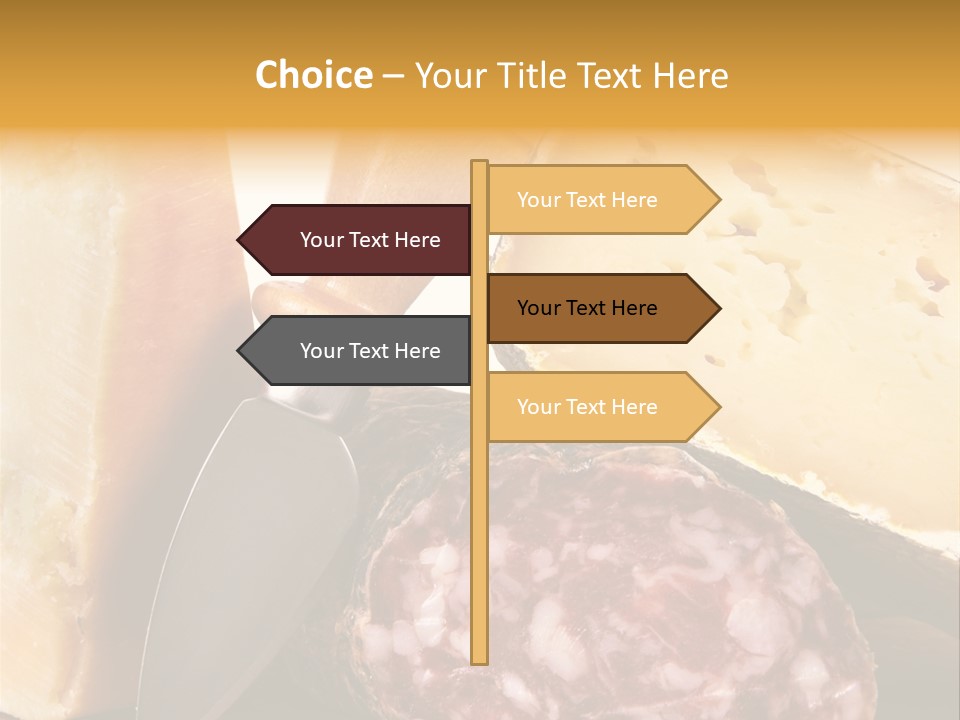 Food Salami Chopping Board PowerPoint Template