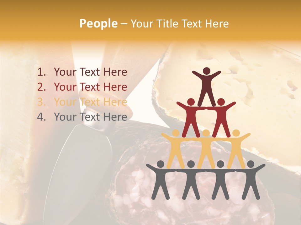 Food Salami Chopping Board PowerPoint Template