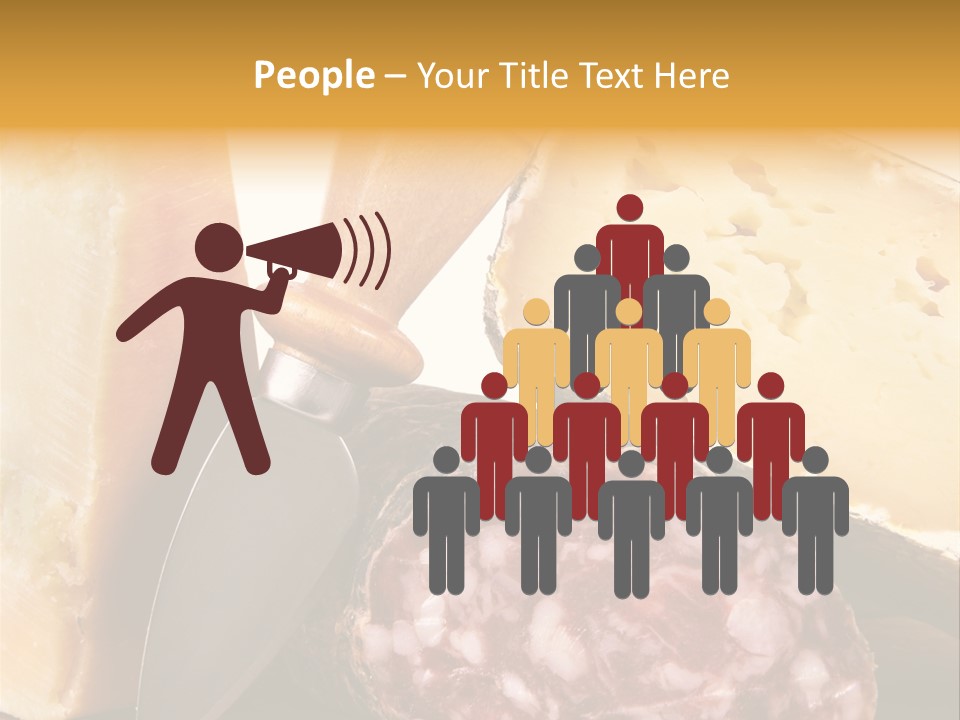 Food Salami Chopping Board PowerPoint Template