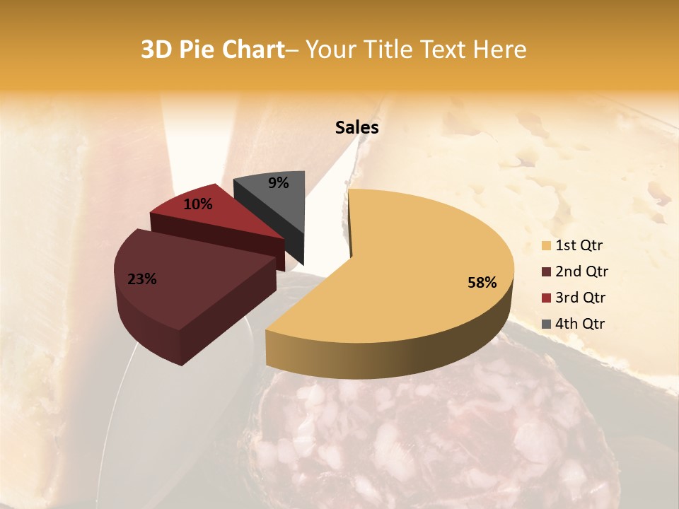 Food Salami Chopping Board PowerPoint Template