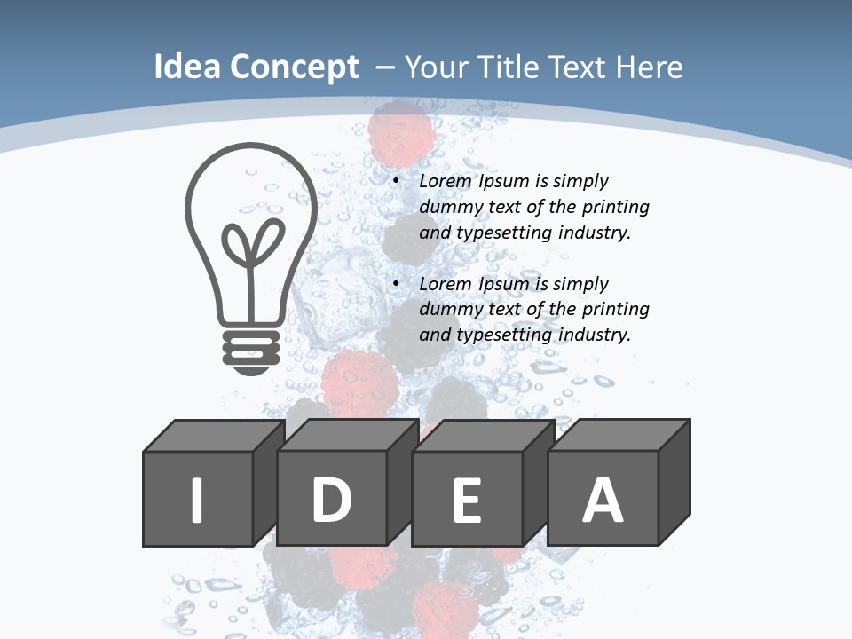 Splash Cool Object PowerPoint Template