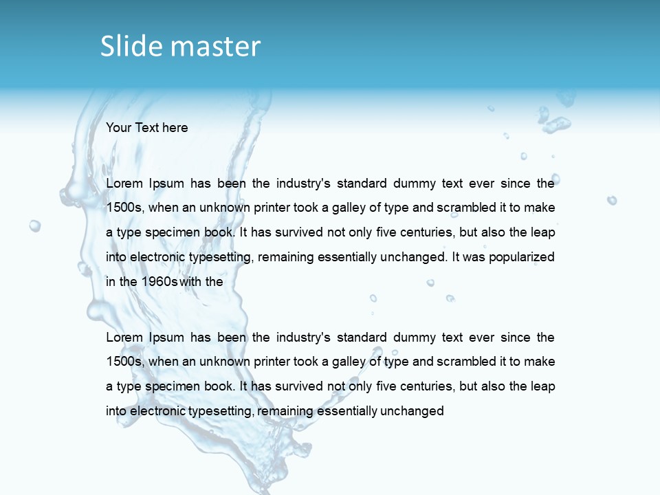 Colour Transparent Drop PowerPoint Template