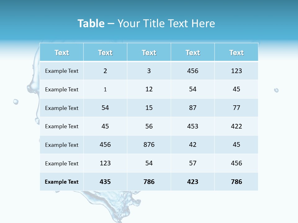 Colour Transparent Drop PowerPoint Template