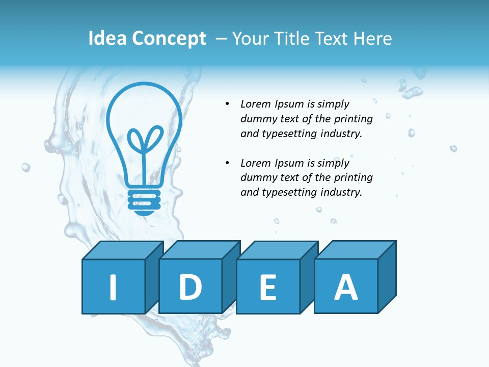 Colour Transparent Drop PowerPoint Template