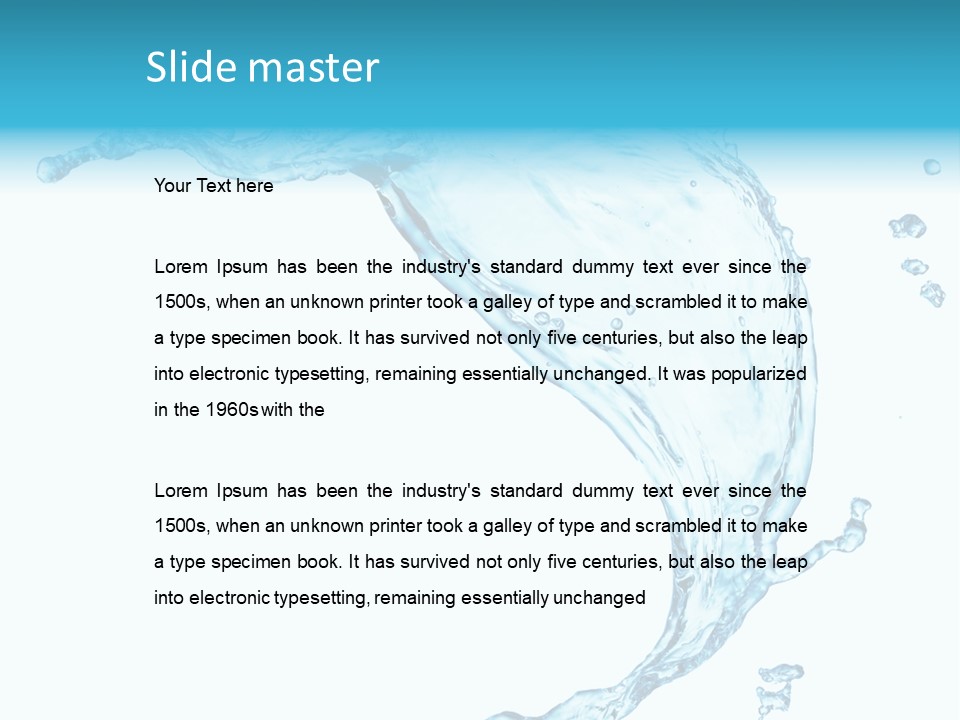 Splash Wet Colour PowerPoint Template