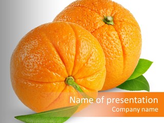 Orange Leaf Ripe PowerPoint Template