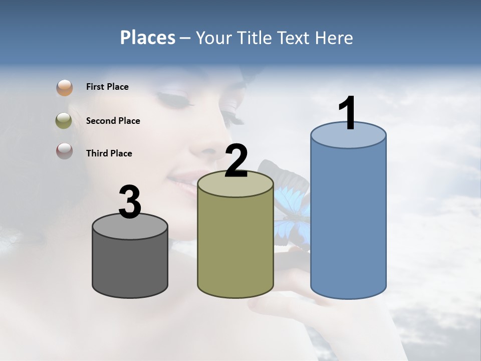 Close Up Face Beautiful PowerPoint Template