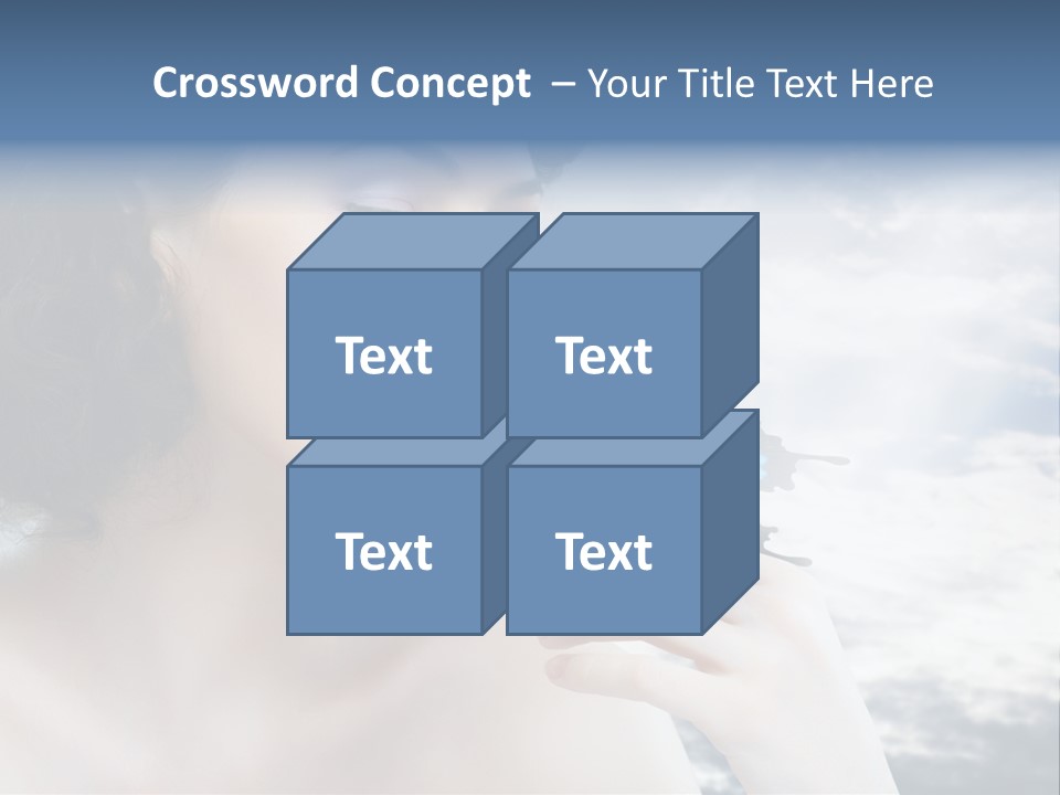 Close Up Face Beautiful PowerPoint Template