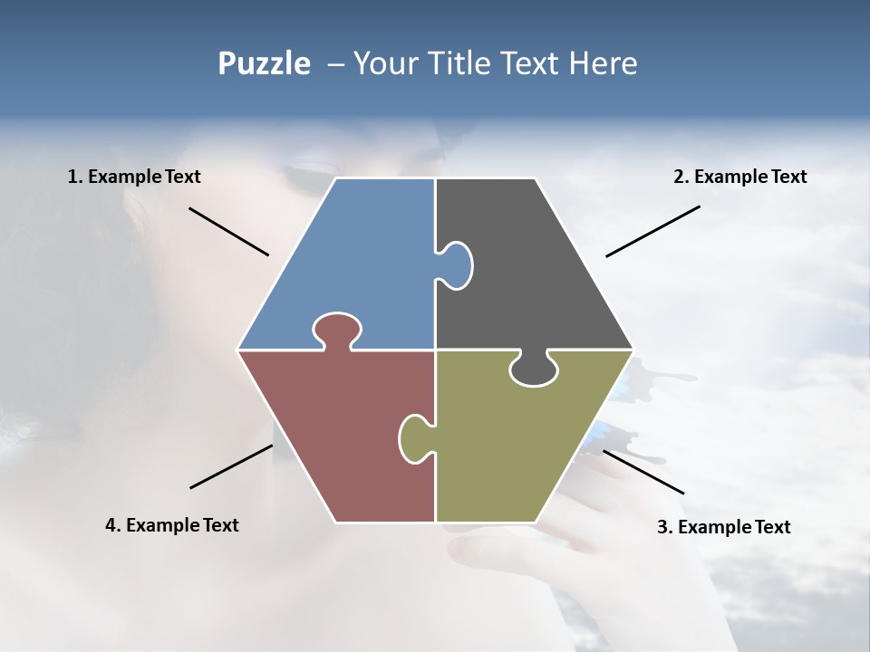 Close Up Face Beautiful PowerPoint Template