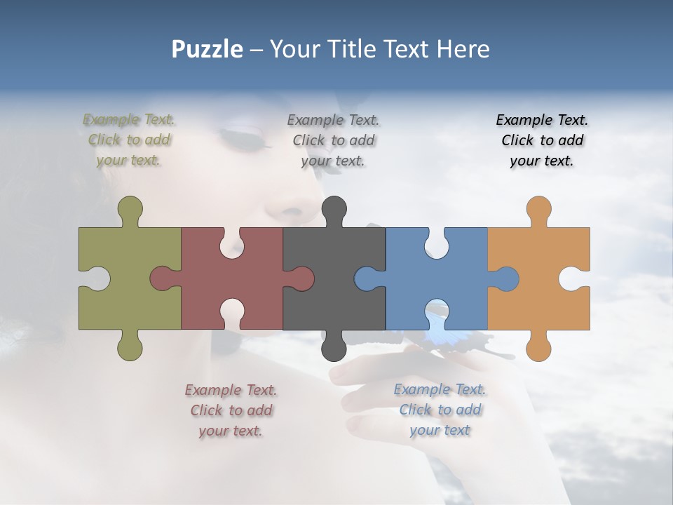 Close Up Face Beautiful PowerPoint Template