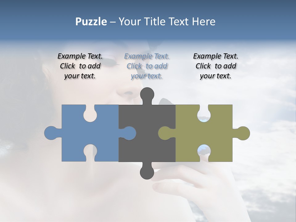 Close Up Face Beautiful PowerPoint Template