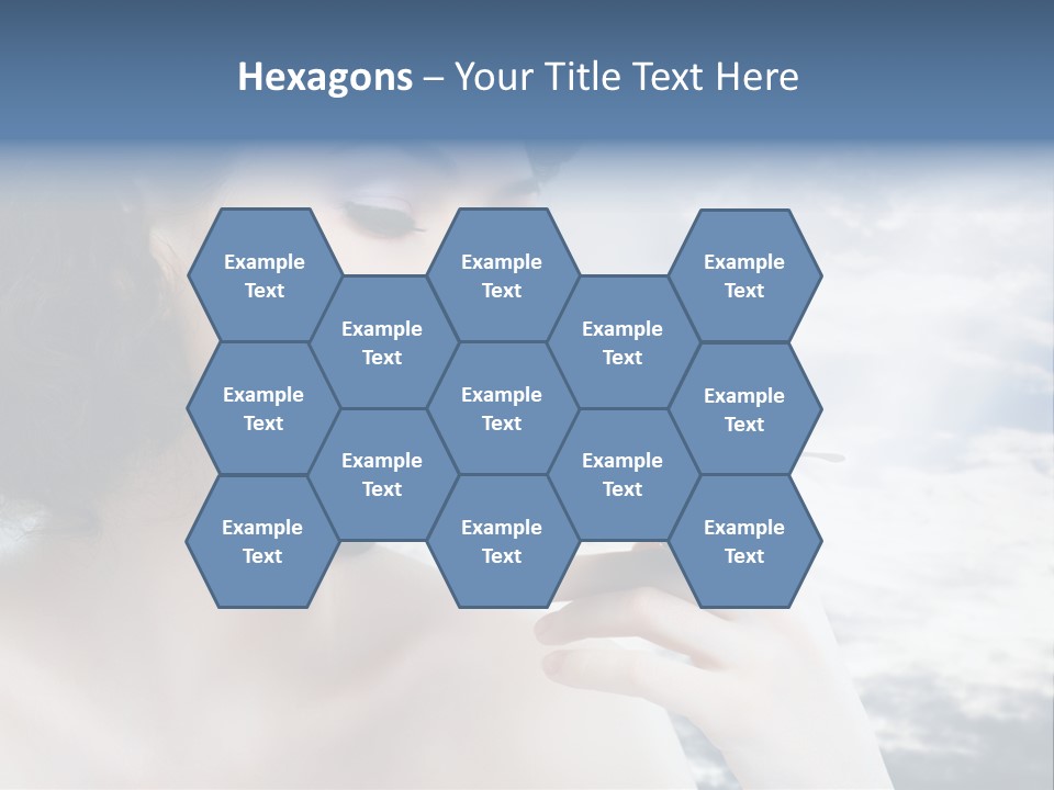 Close Up Face Beautiful PowerPoint Template