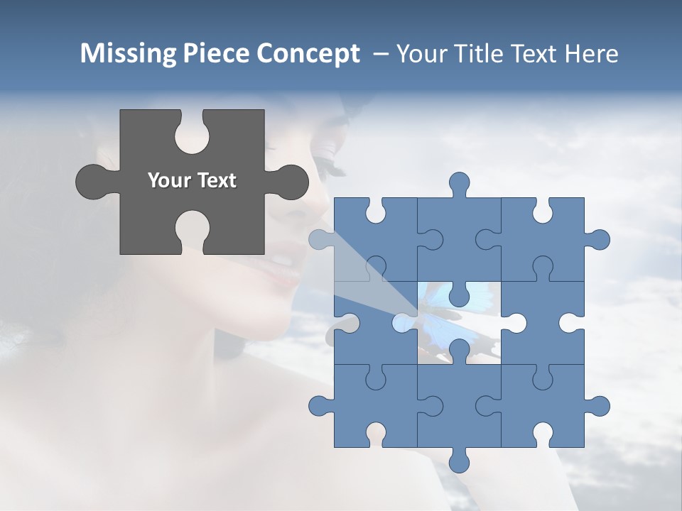 Close Up Face Beautiful PowerPoint Template