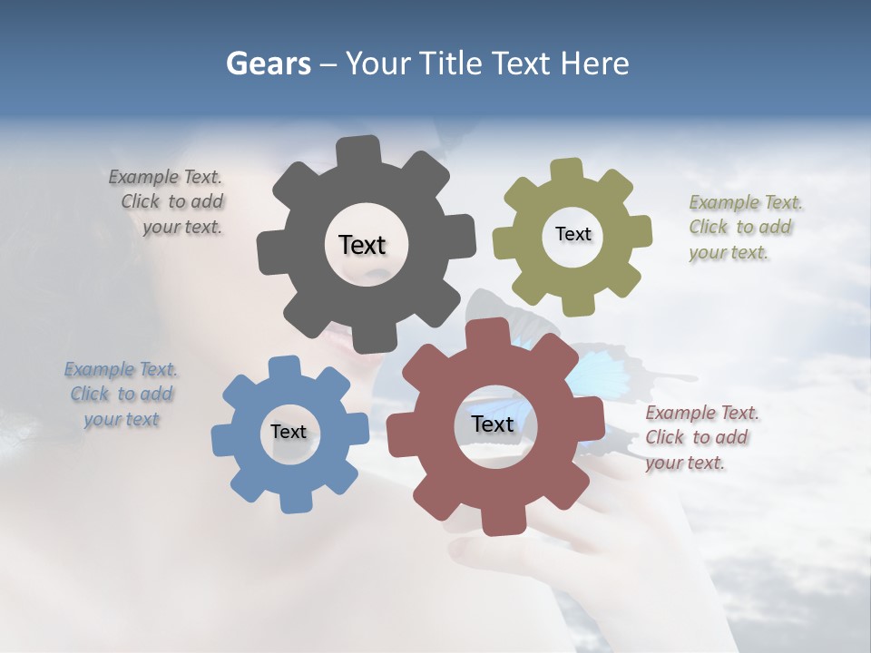 Close Up Face Beautiful PowerPoint Template