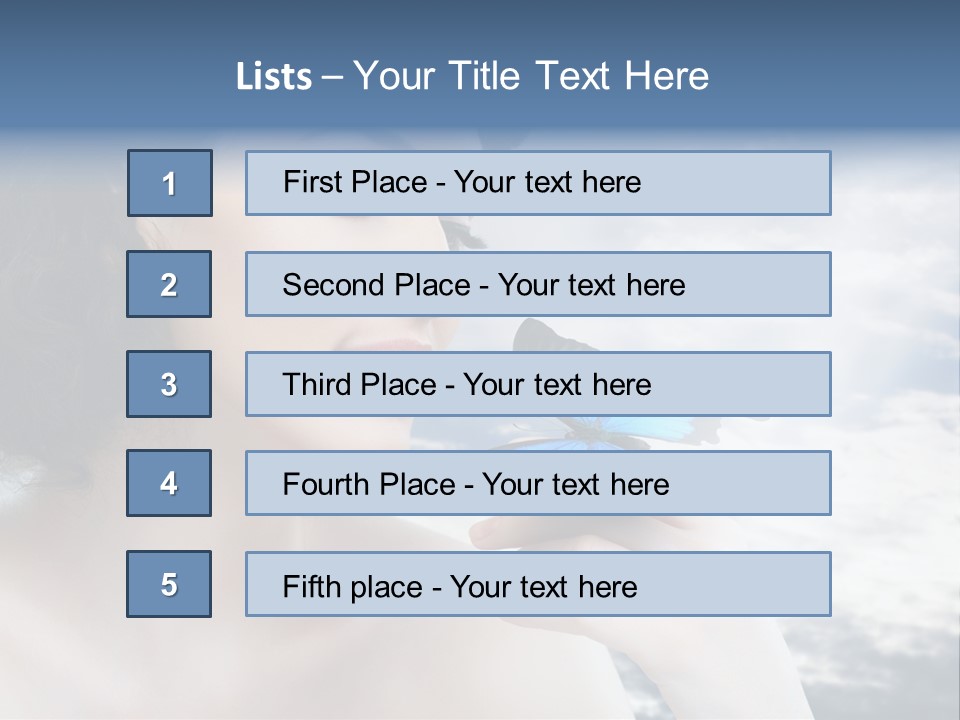Close Up Face Beautiful PowerPoint Template
