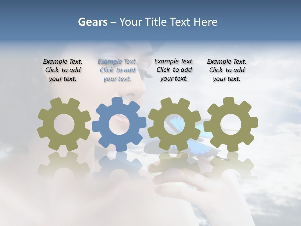 Close Up Face Beautiful PowerPoint Template