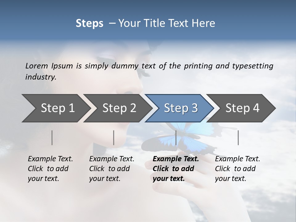 Close Up Face Beautiful PowerPoint Template