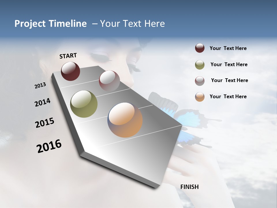 Close Up Face Beautiful PowerPoint Template