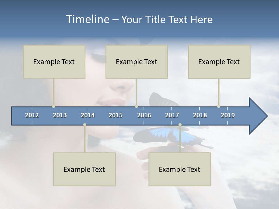 Close Up Face Beautiful PowerPoint Template