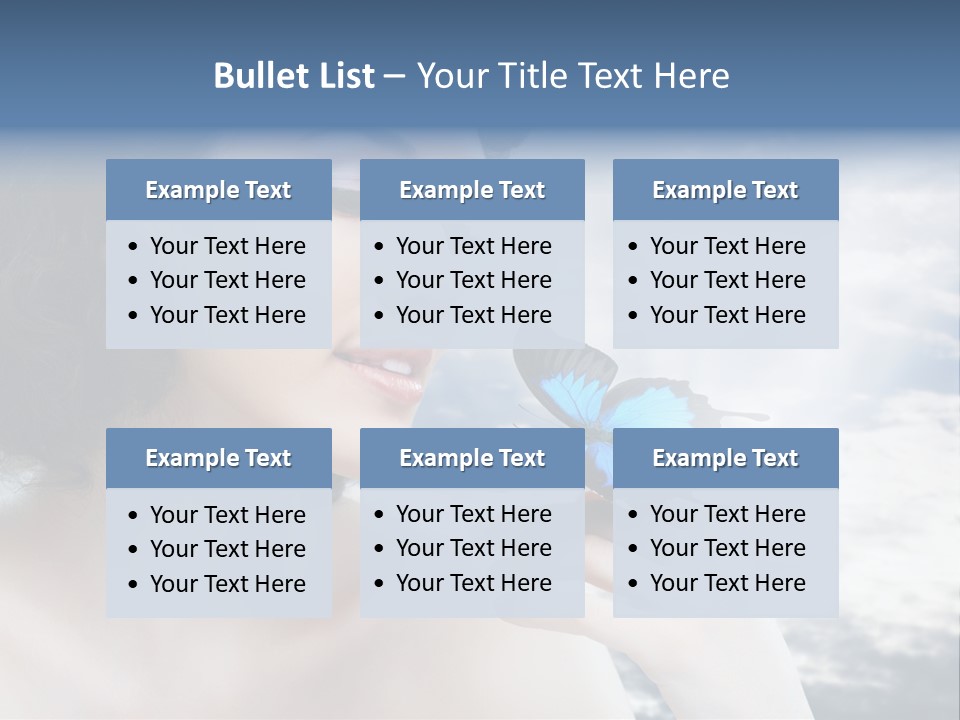Close Up Face Beautiful PowerPoint Template