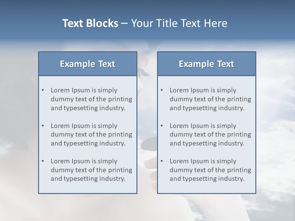 Close Up Face Beautiful PowerPoint Template