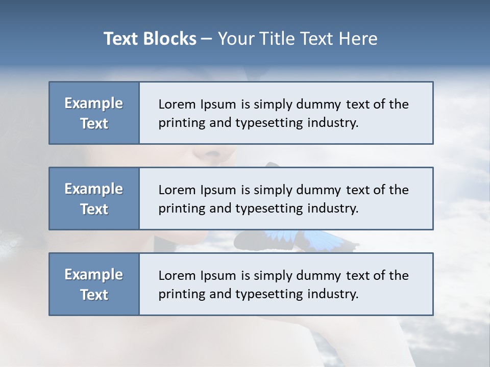 Close Up Face Beautiful PowerPoint Template