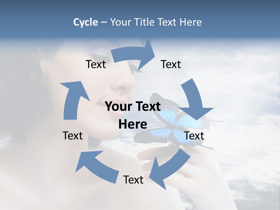 Close Up Face Beautiful PowerPoint Template