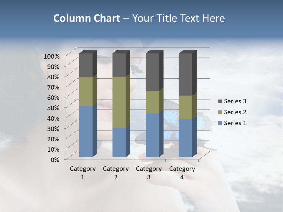 Close Up Face Beautiful PowerPoint Template