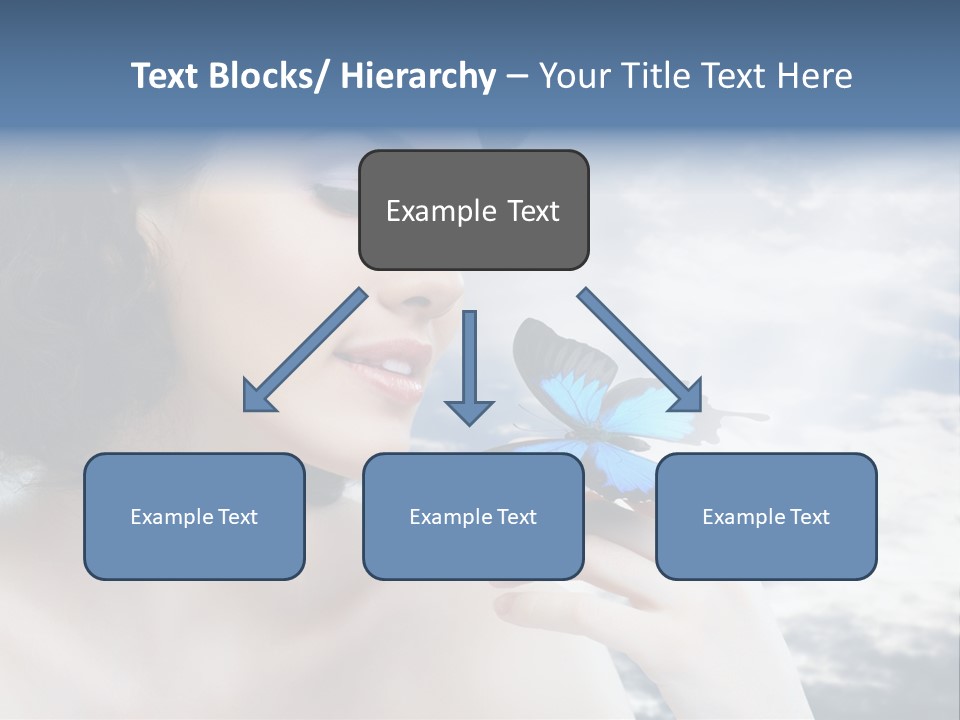 Close Up Face Beautiful PowerPoint Template