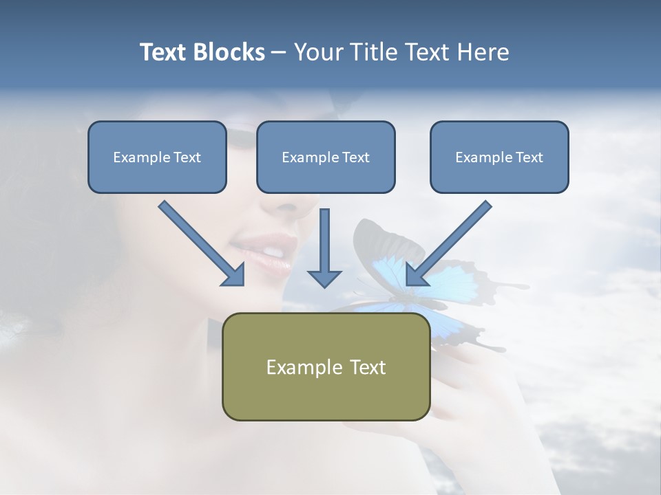 Close Up Face Beautiful PowerPoint Template