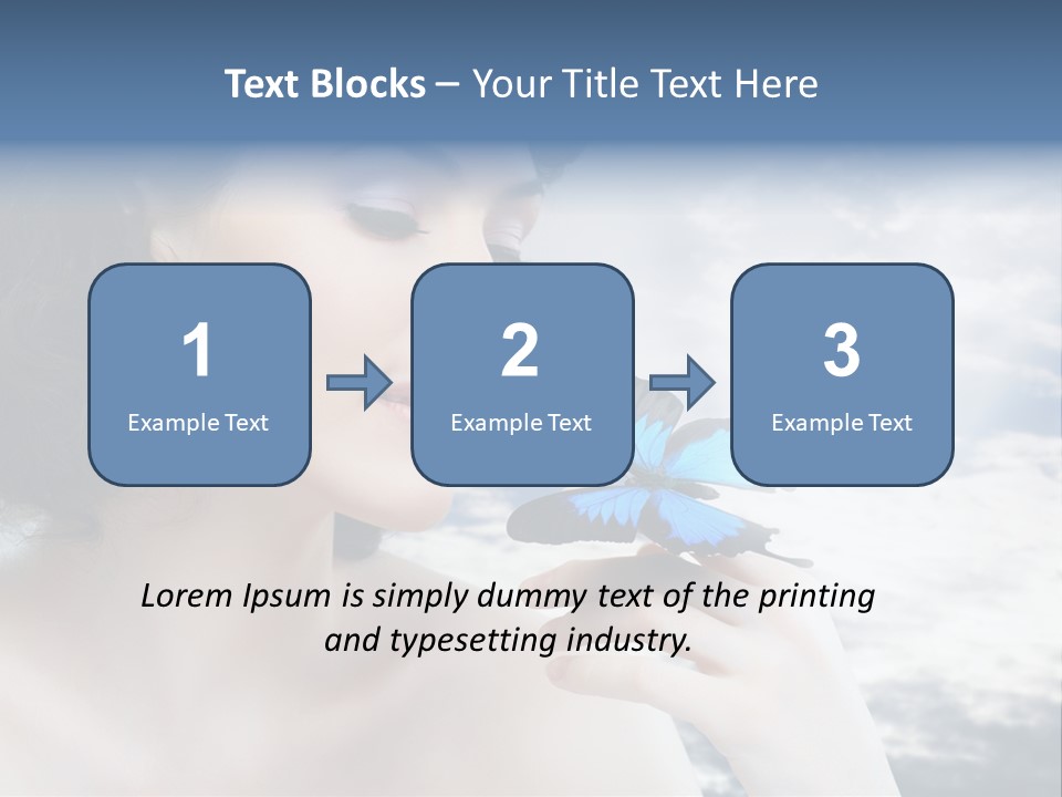 Close Up Face Beautiful PowerPoint Template