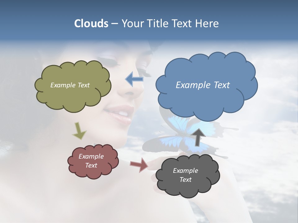 Close Up Face Beautiful PowerPoint Template