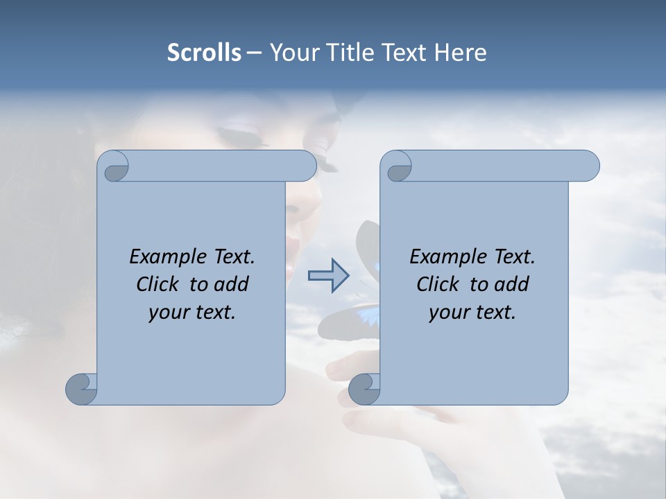 Close Up Face Beautiful PowerPoint Template