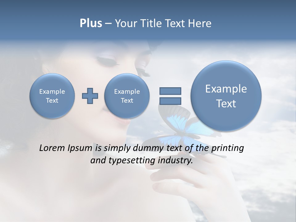 Close Up Face Beautiful PowerPoint Template