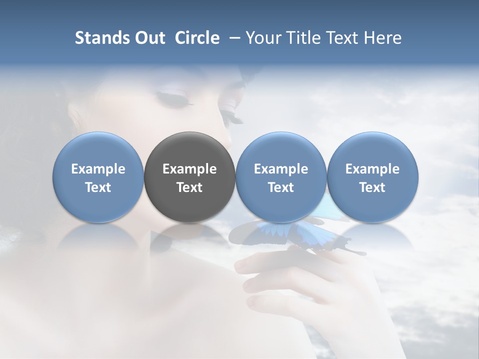 Close Up Face Beautiful PowerPoint Template