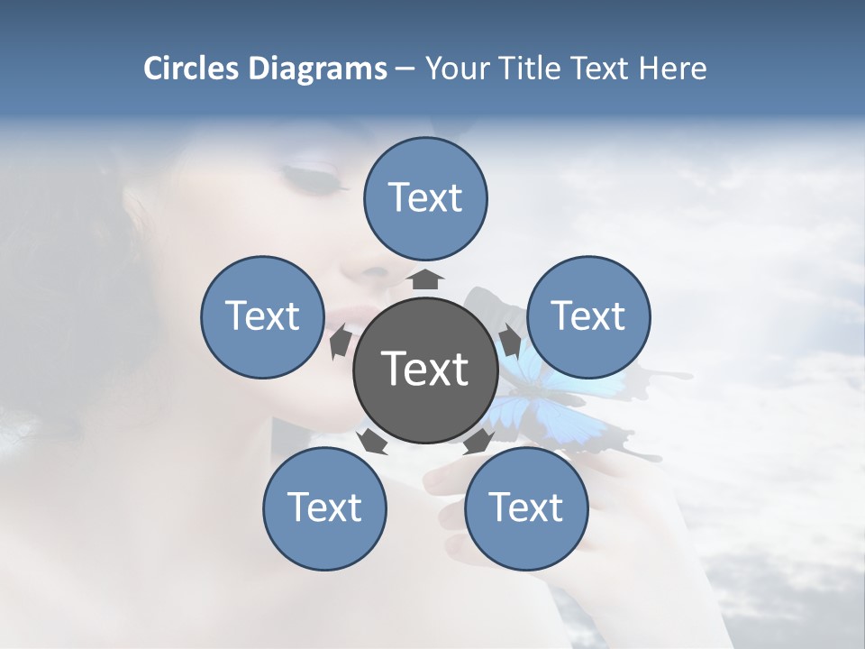 Close Up Face Beautiful PowerPoint Template