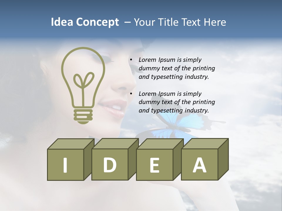 Close Up Face Beautiful PowerPoint Template