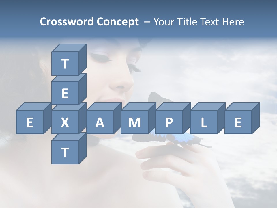 Close Up Face Beautiful PowerPoint Template