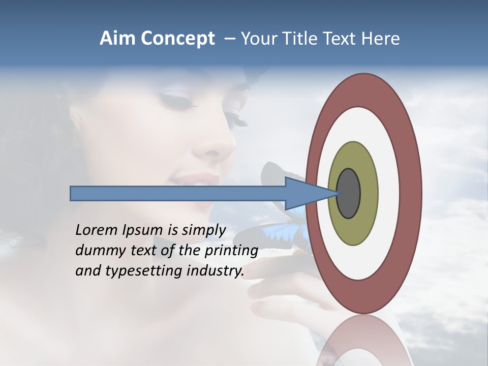 Close Up Face Beautiful PowerPoint Template