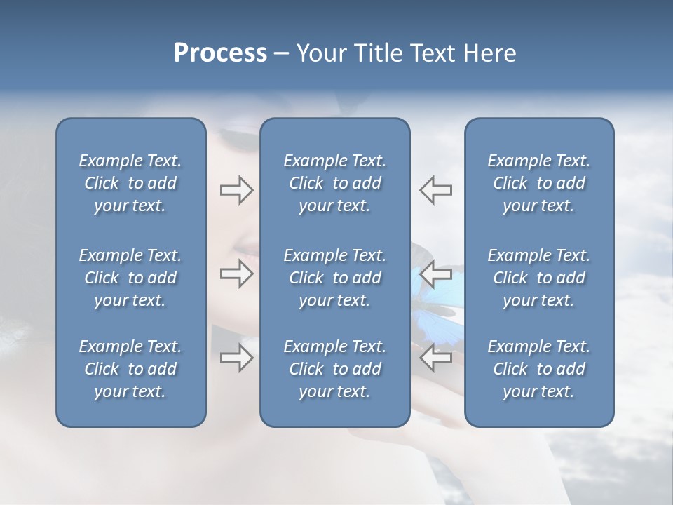 Close Up Face Beautiful PowerPoint Template