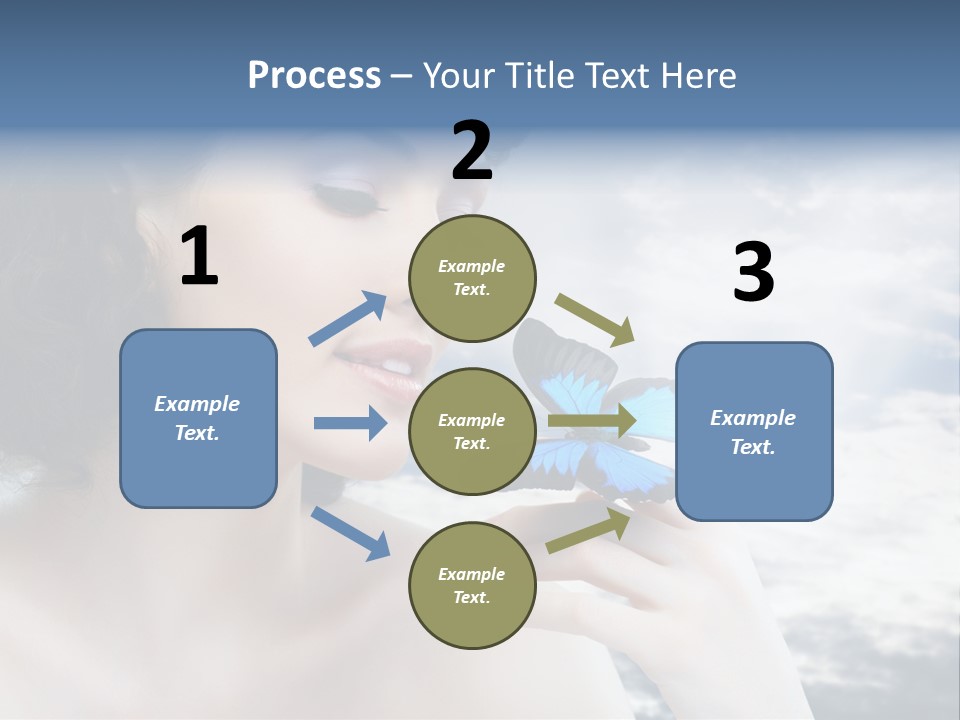 Close Up Face Beautiful PowerPoint Template