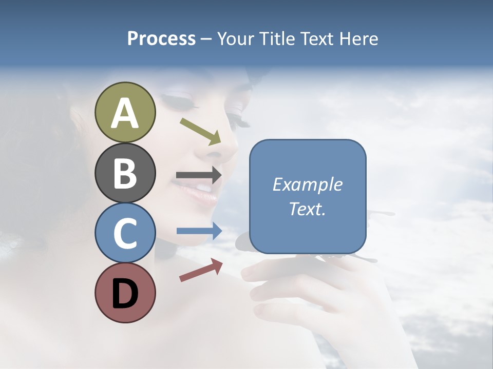 Close Up Face Beautiful PowerPoint Template