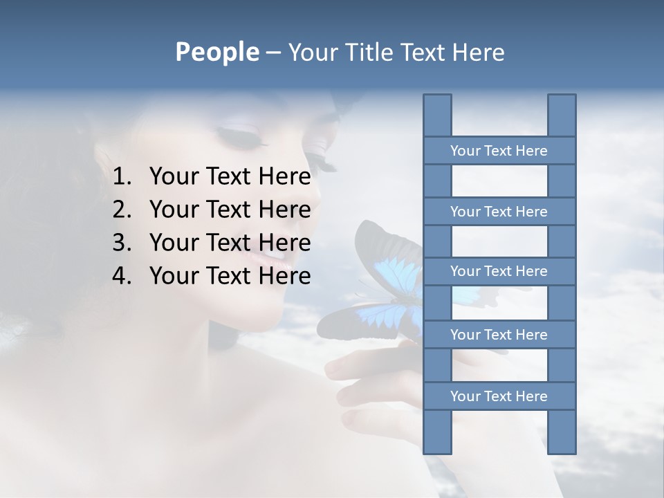 Close Up Face Beautiful PowerPoint Template