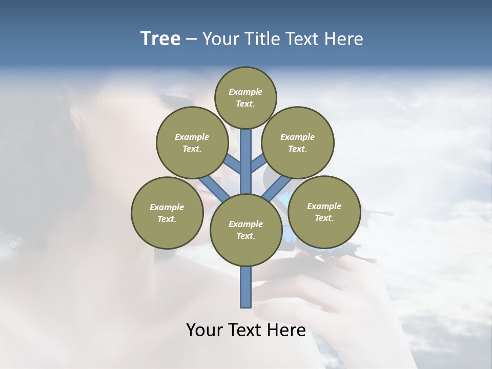 Close Up Face Beautiful PowerPoint Template