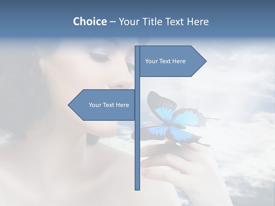 Close Up Face Beautiful PowerPoint Template