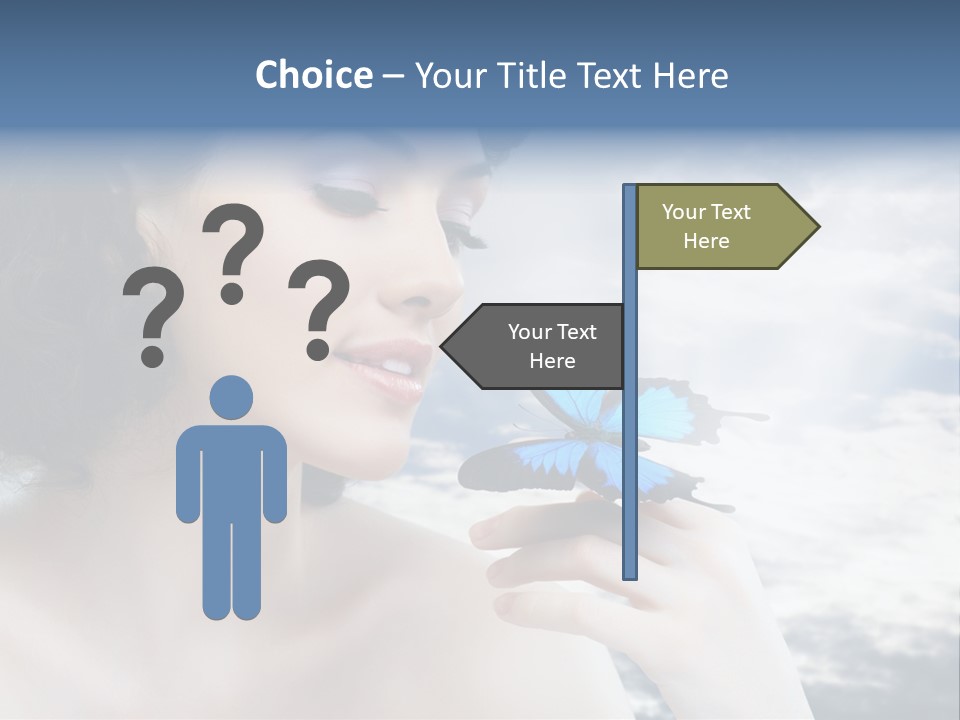 Close Up Face Beautiful PowerPoint Template