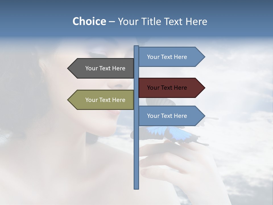 Close Up Face Beautiful PowerPoint Template