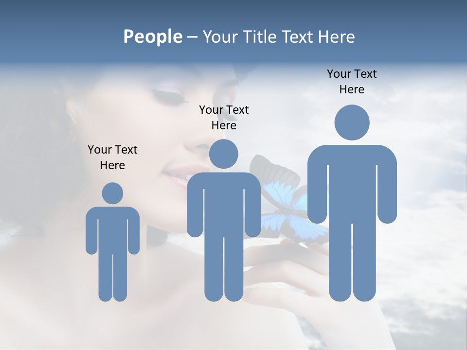 Close Up Face Beautiful PowerPoint Template