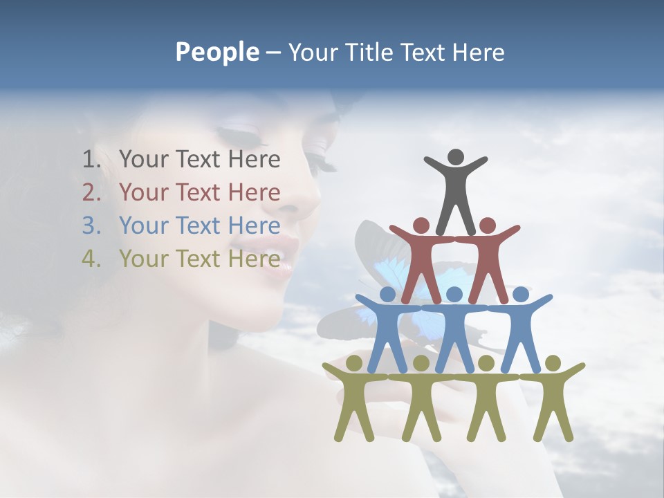 Close Up Face Beautiful PowerPoint Template